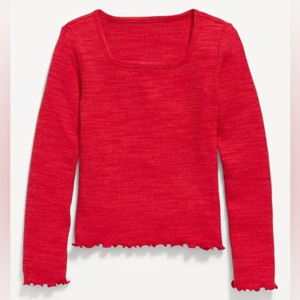 Old Navy Red Long Sleeve Knit Top, Size 6/7 - Picture 1 of 4